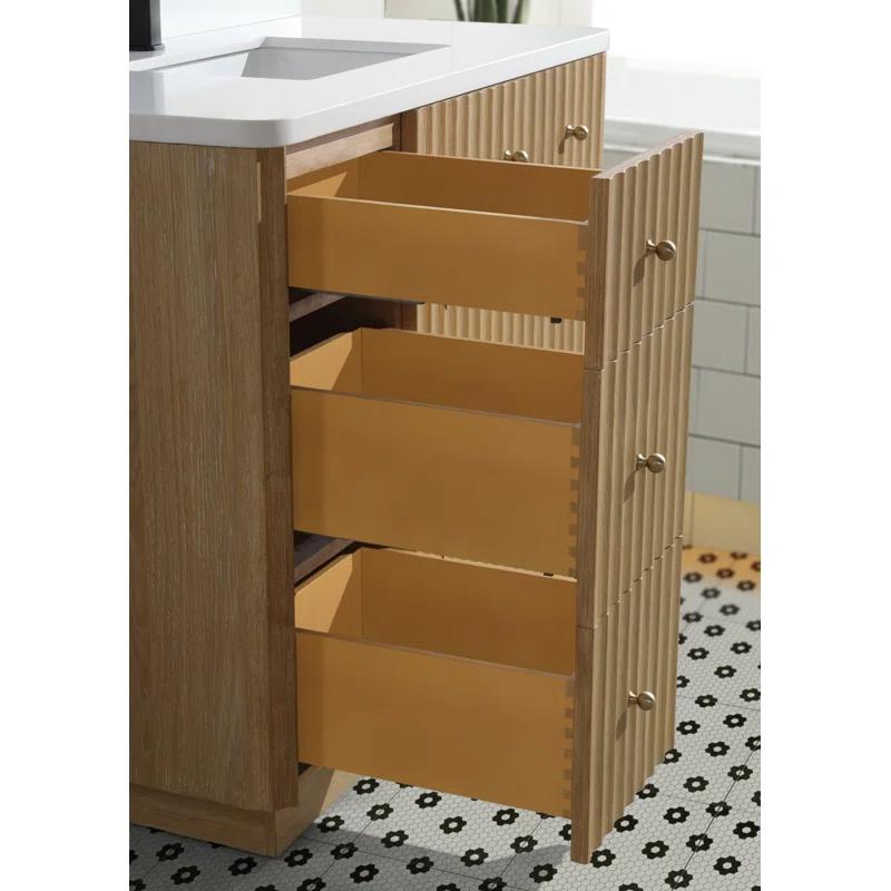 Ari Kitchen & Bath La Jolla 42'' Single Bathroom Vanity With Engineered Stone Top