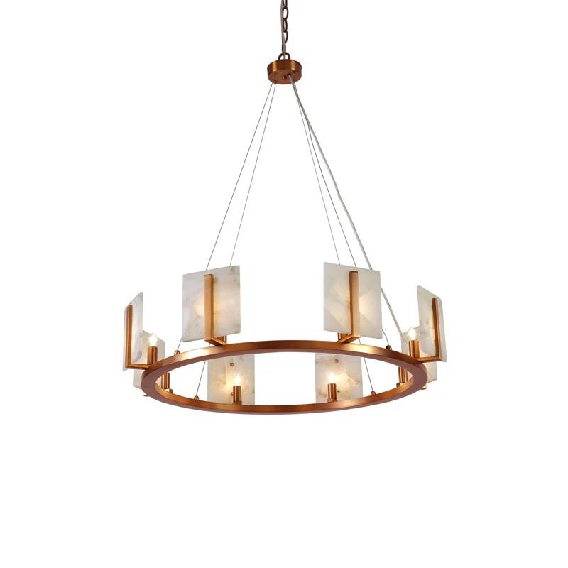 Halo 8 - Light Dimmable Wagon Wheel Chandelier