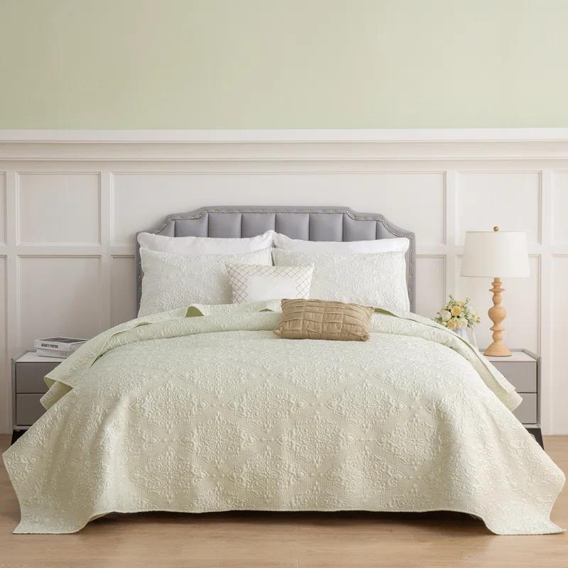 Wonderful Textile Satin Quilt Set Cooling 5-Piece Bedding Set