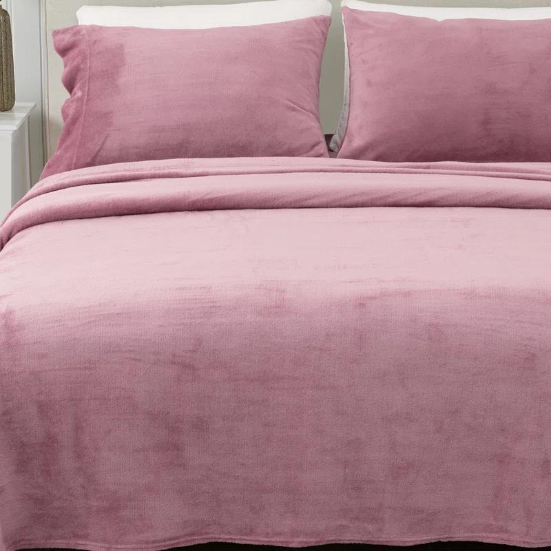 FreshFolds Ultra Soft Micro Plush Velvet Solid Sheet Sets & Reviews | Wayfair