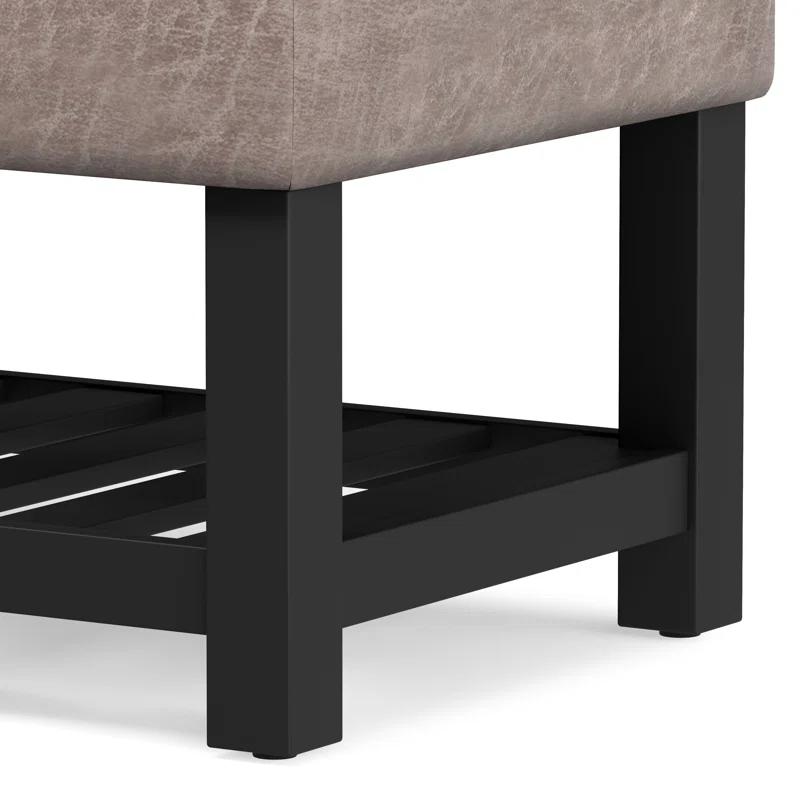 Simpli Home Cosmopolitan 44"W Transitional Tufted Storage Ottoman Bench with Lift Top