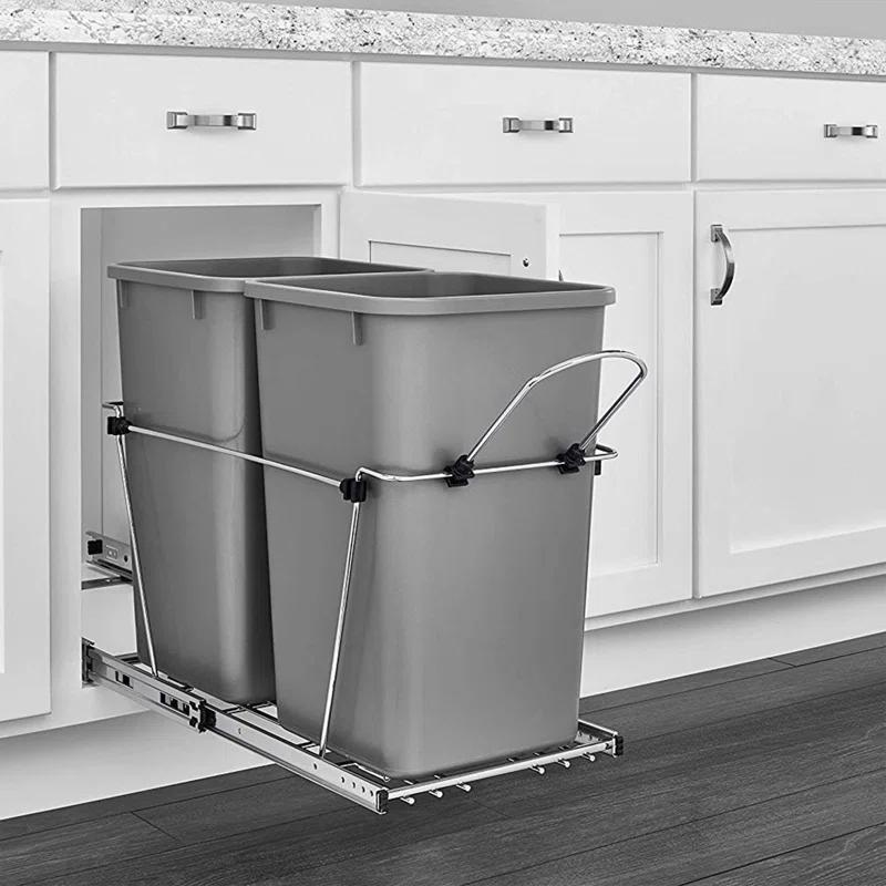 Rev-A-Shelf Rev-A-Shelf Double Pull Out Trash Can 35 Qt for Kitchen
