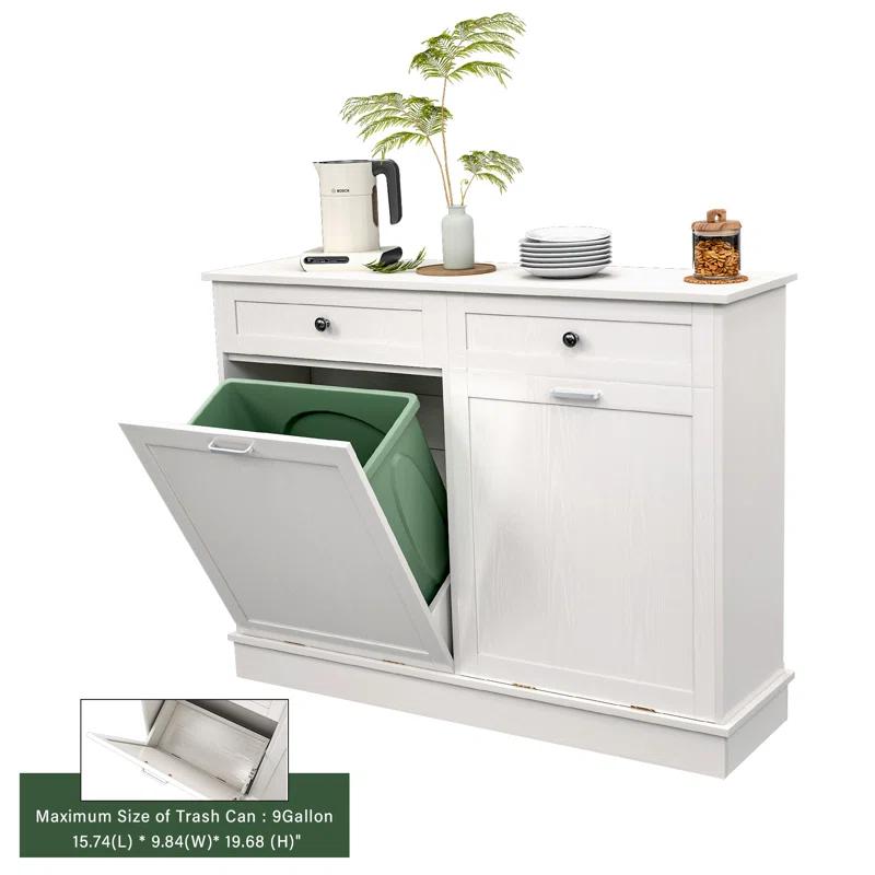 Double Tilt Out Trash Kitchen Cabinet