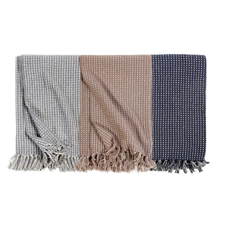 Jasper Cotton Oversized Throw by Pom Pom at Home - Taupe