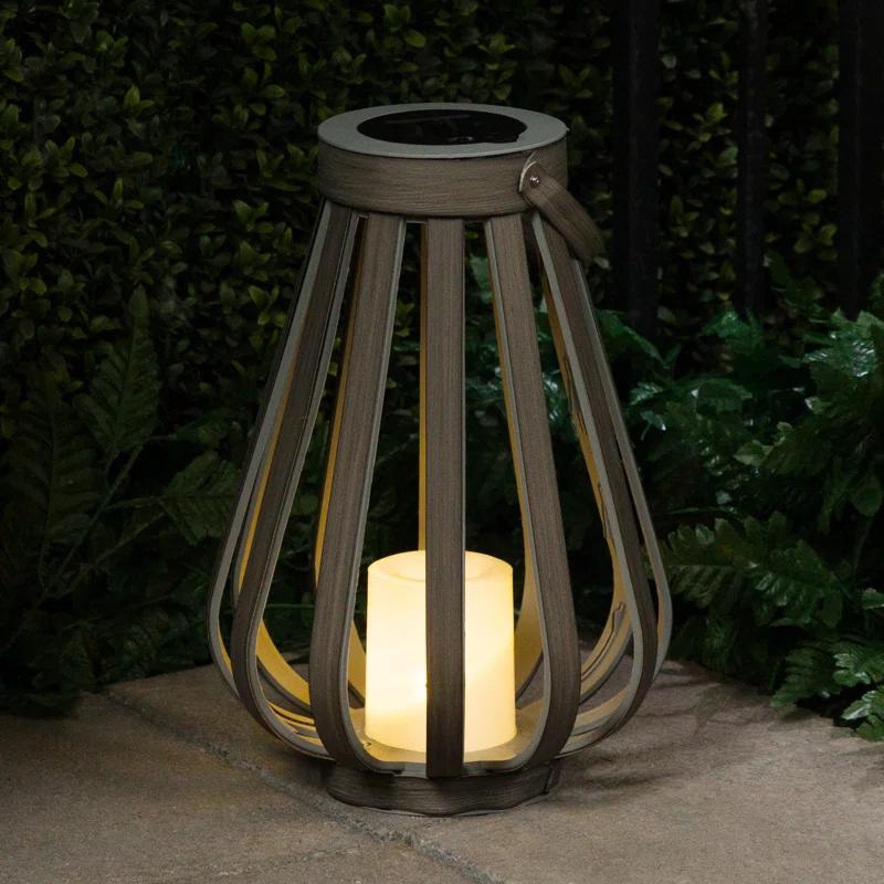 Alpine Solar Decorative Plastic Lantern w/ LED Light