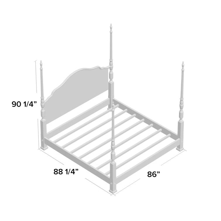 Theodore Alexander Essential Solid Wood Four Poster Bed