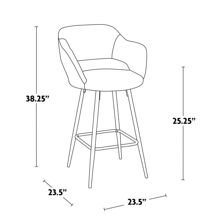 Everly Quinn Margarite Fixed-Height Counter Stool - Set Of 2