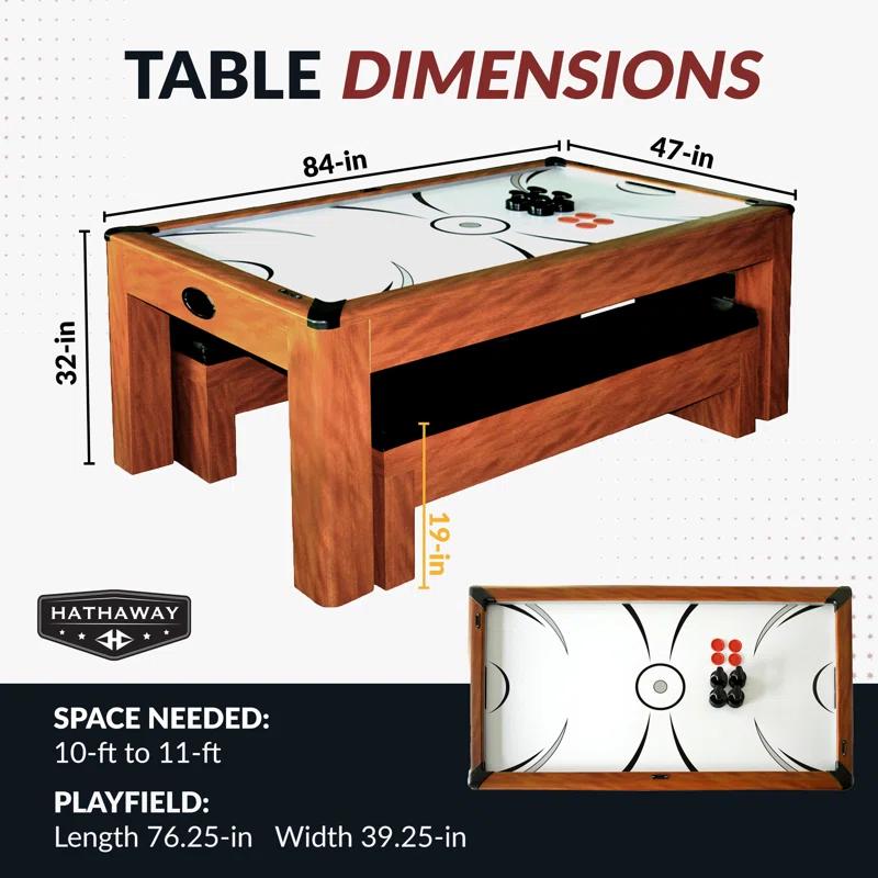 Hathaway Games 84" 2 - Player Air Hockey Table Digital Scoreboard