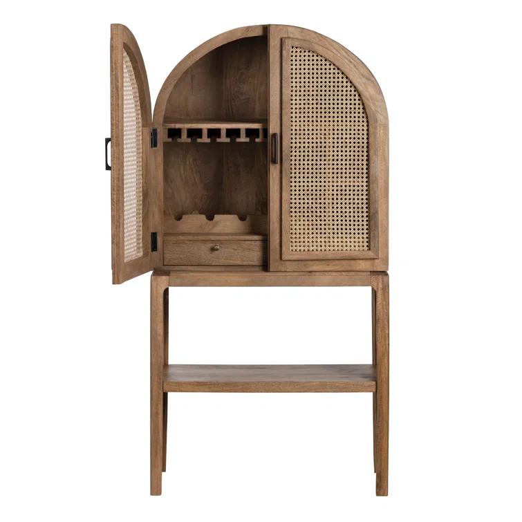 Bay Isle Home™ Biscayne Rounded Top Bar Cabinet