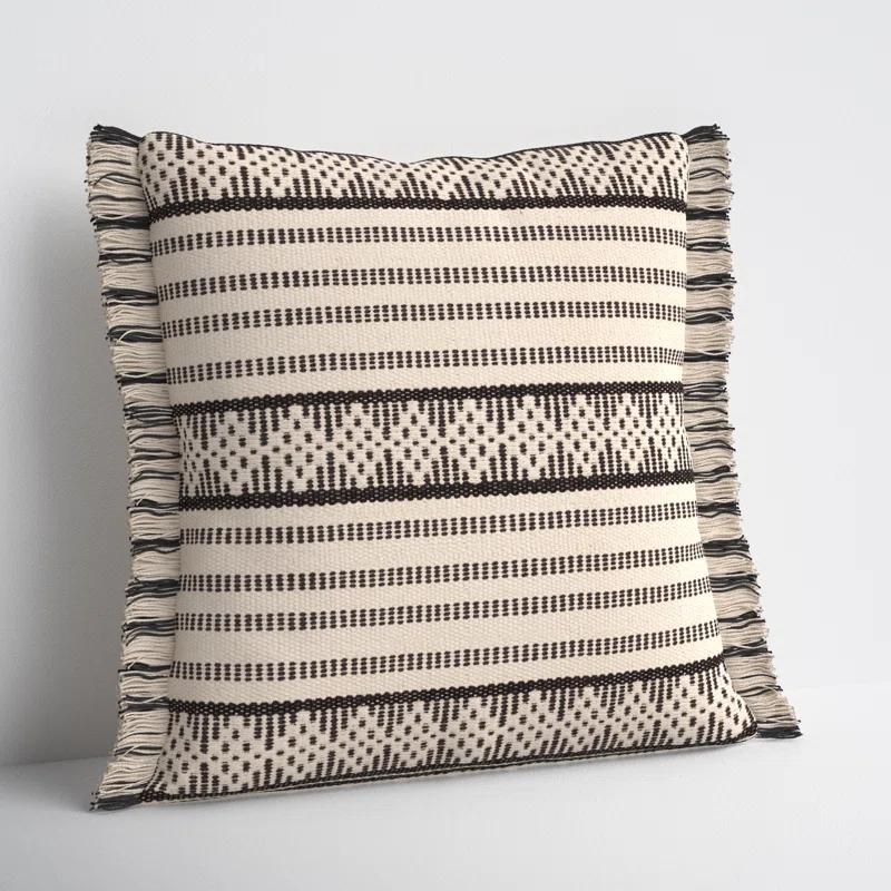 Joss & Main Joren Fringed Down Throw Pillow