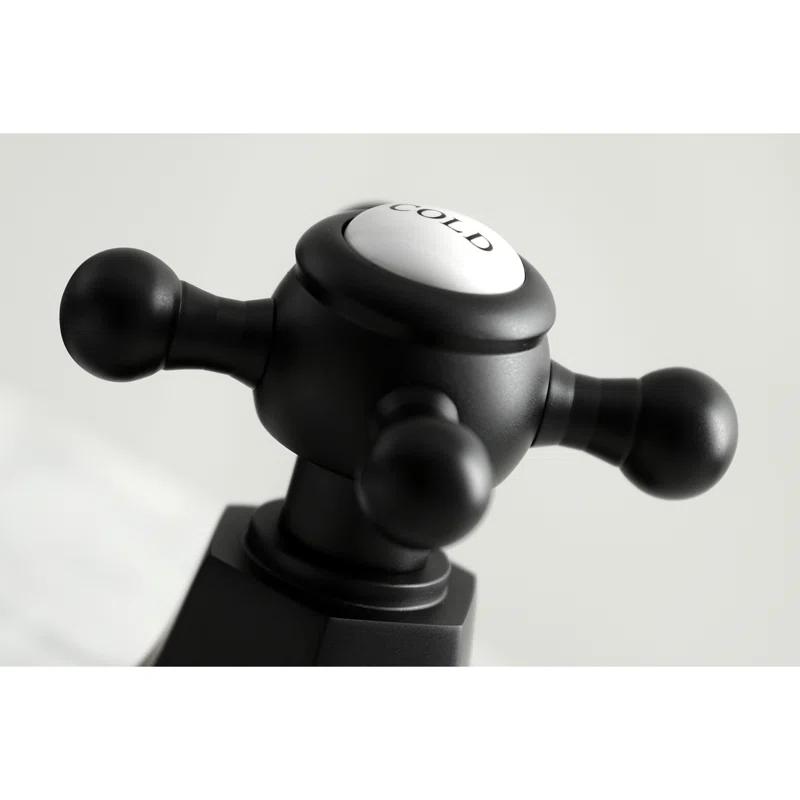 Kingston Brass KS4460BX Kingston Brass Metropolitan Two-Handle 3-Hole Deck Mount Widespread Bathroom Faucet with Brass Pop-Up Drain