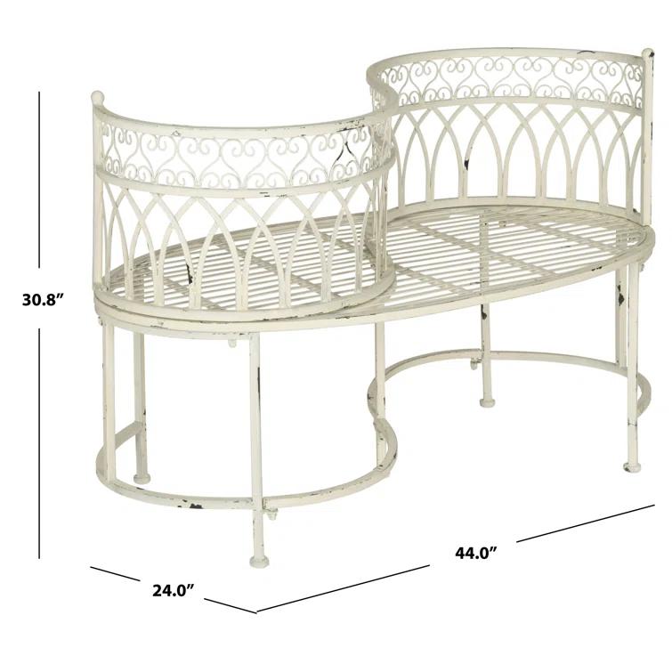Fleur De Lis Living Yelverton Iron Outdoor Bench