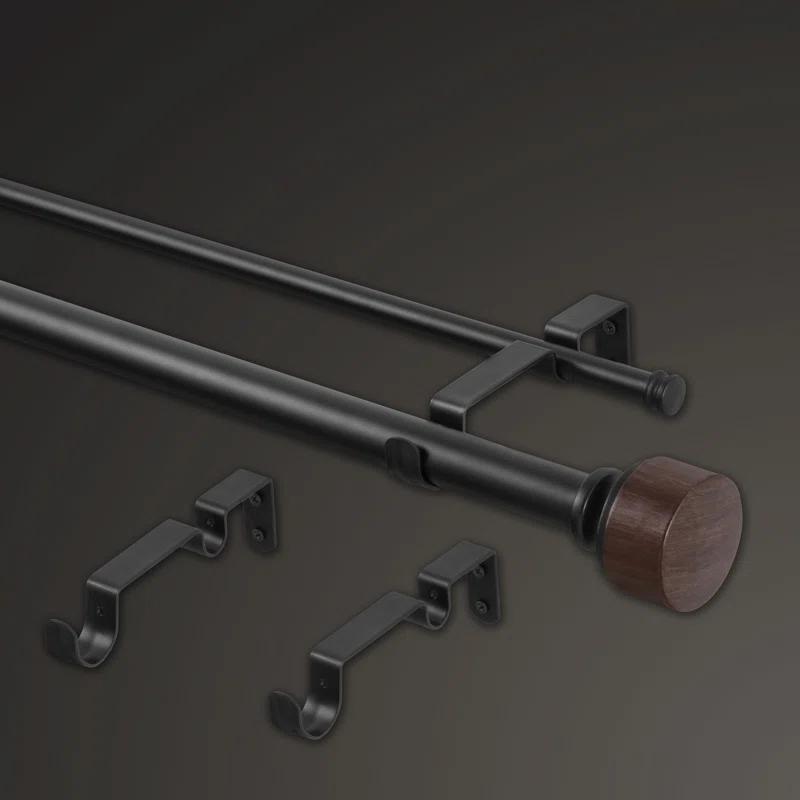 MODE Premium - Double Steel Adjustable Double Curtain Rod