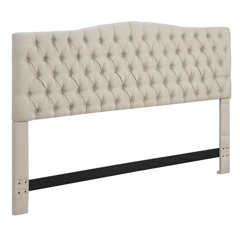 Elle Decor Elle Decor Celeste Tufted Upholstered Padded Headboard with Contemporary Button Tufting