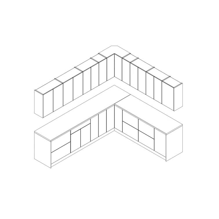 WALLKITCHENS 102'' W x 96'' H Medium Density Fiberboard (MDF) Ready-to-Assemble