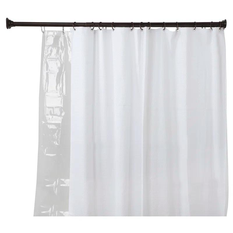 Utopia Alley 72'' Straight Tension Shower Curtain Rod & Hook Set