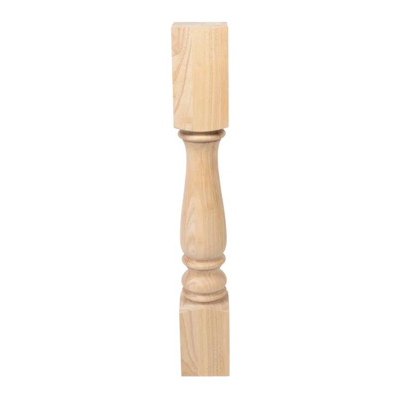 Architectural Products by Outwater L.L.C. Unfinished North American Solid Oak Plain Full Round Kitchen Island Leg (Set of 4)