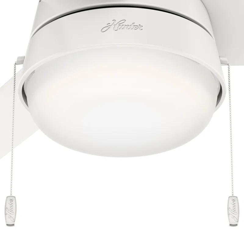 Hunter Fan 52" Aker 3 - Blade Indoor Standard Ceiling Fan with Pull Chain and Light Kit Included