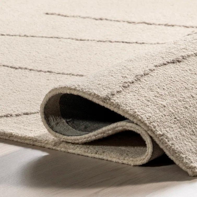 Latitude Run® Mulholland Textured Wool Area Rug Area Rug