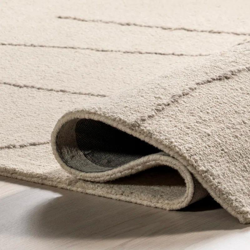 Latitude Run® Mulholland Textured Wool Area Rug Area Rug