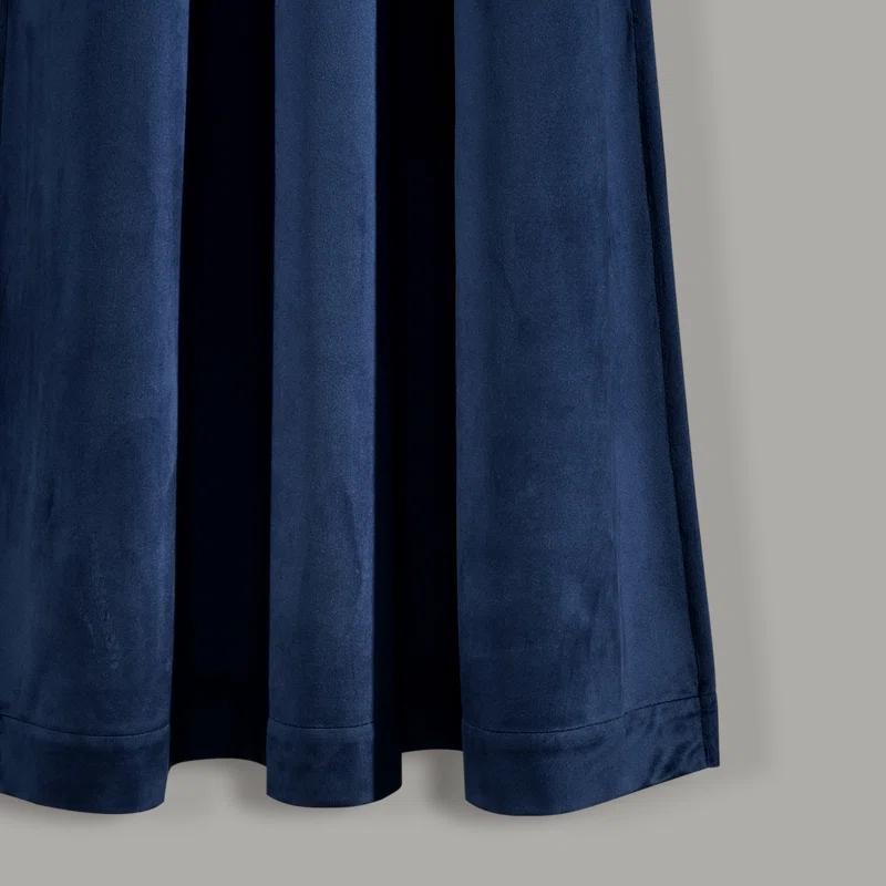 Lush Decor Prima Velvet Solid Velvet Room Darkening Curtain Pair (Set of 2)