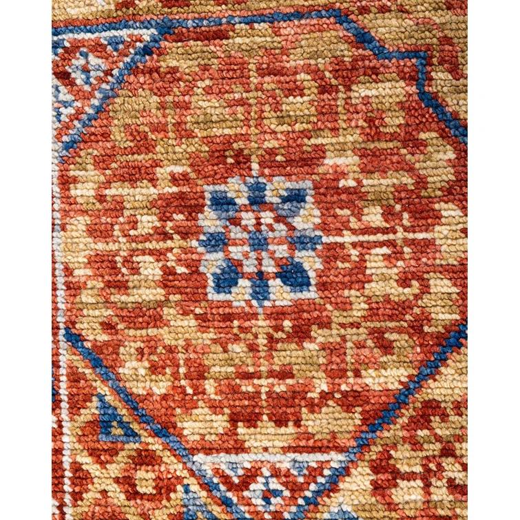 Solo Rugs One-of-a-Kind Rectangle 8'1" X 10'3" New Age Wool Area Rug Rust/Blue