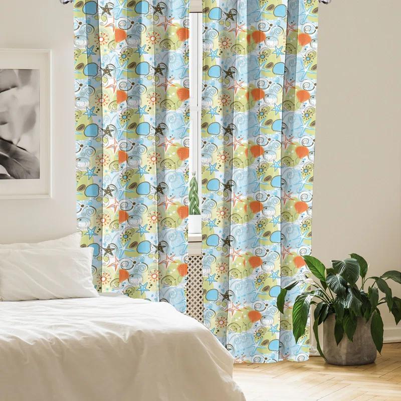 Semi-Sheer Rod Pocket Curtain Panels (Set of 2)