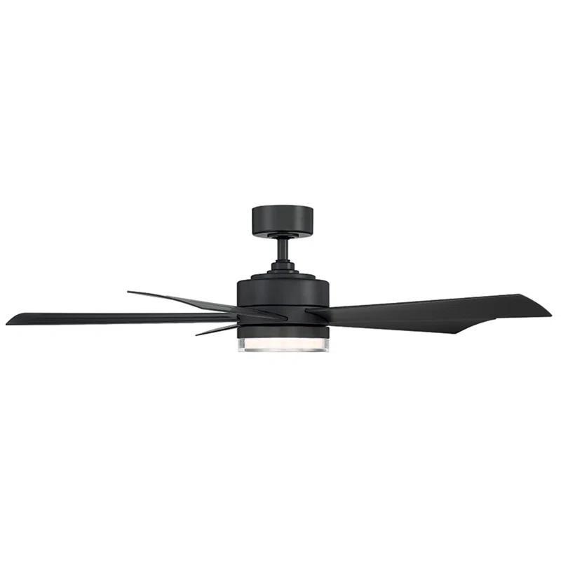 Wynd 5 - Blade Outdoor /Indoor Smart Ceiling Fan with Remote Control and LED Light Kit Included, Works With Alexa and iOS or Android App