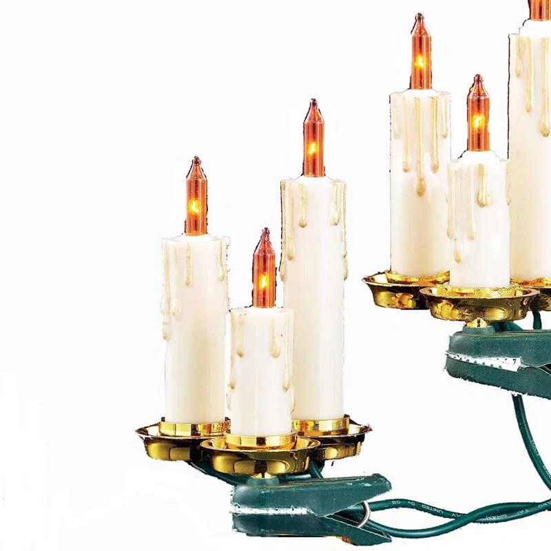 Kurt Adler Kurt Adler Indoor UL 15-Light Triple Candle Light Set, 12ft