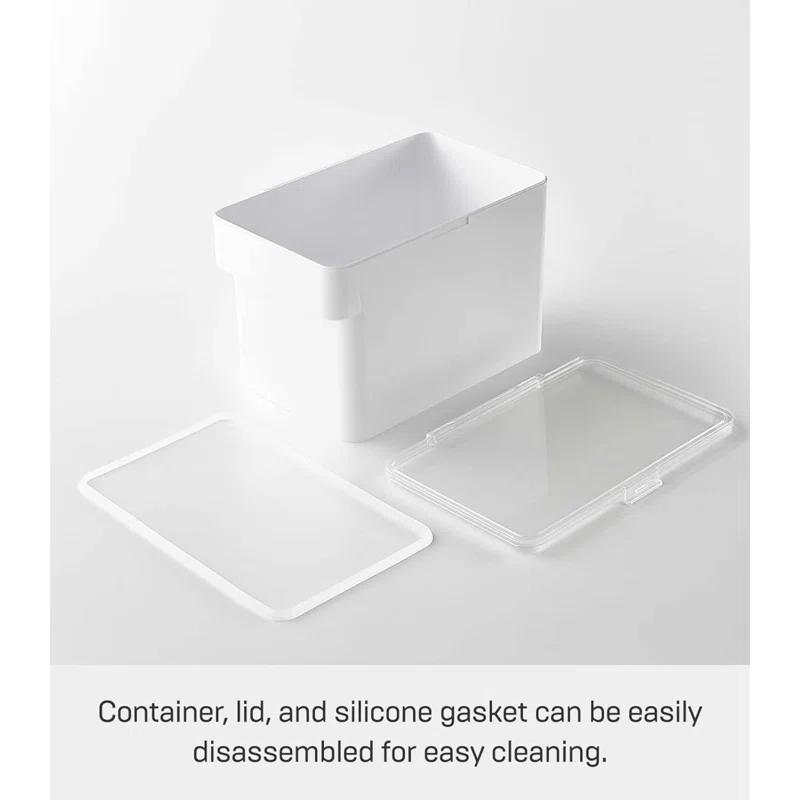 Yamazaki Home Airtight Pet Food Medium Storage Container With Transparent Lid, 1.6 gallons