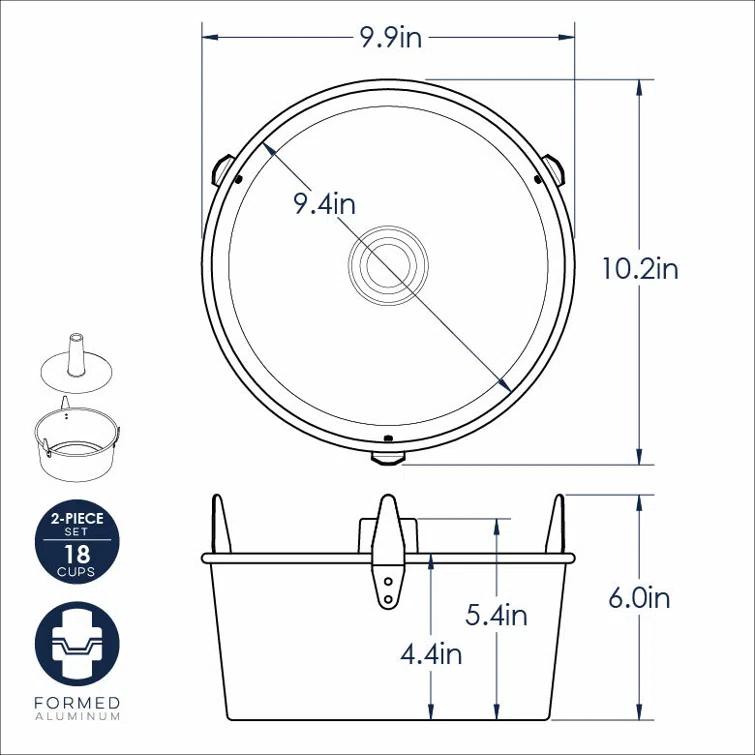 Nordic Ware Naturals® 2 Piece Angel Food Cake Pan & Reviews | Wayfair
