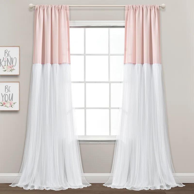 Lush Decor Beckham Semi Sheer Curtain Single Panel