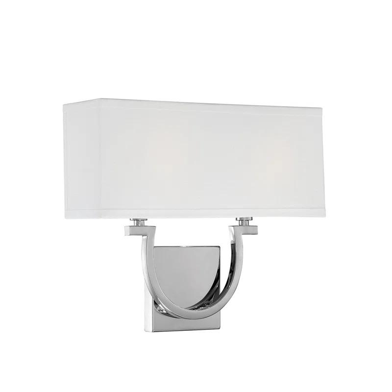 Willa Arlo™ Interiors Carlisle 2 - Light Dimmable Armed Sconce in Polished Nickel