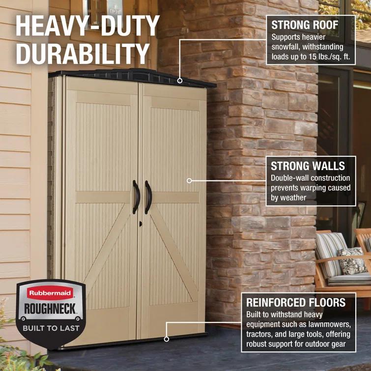 Rubbermaid Rubbermaid Roughneck Vertical Storage Shed, Medium