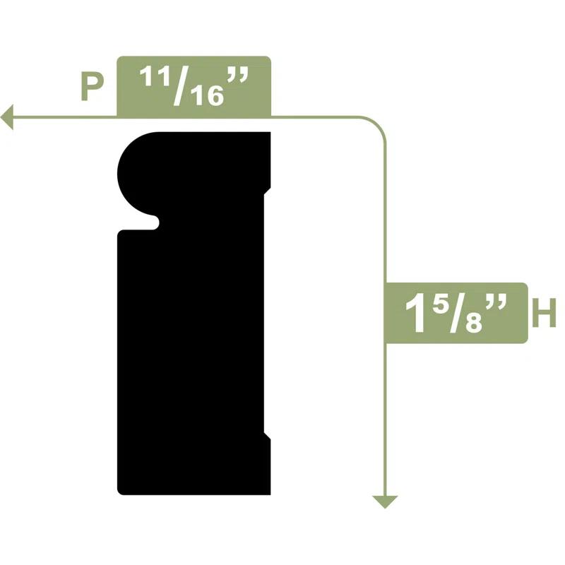 Ekena Millwork 1.625'' H x 96'' W x 0.6875'' D PVC Moulding