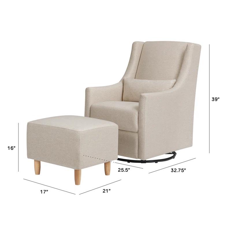 Toco Swivel Glider with Ottoman Set