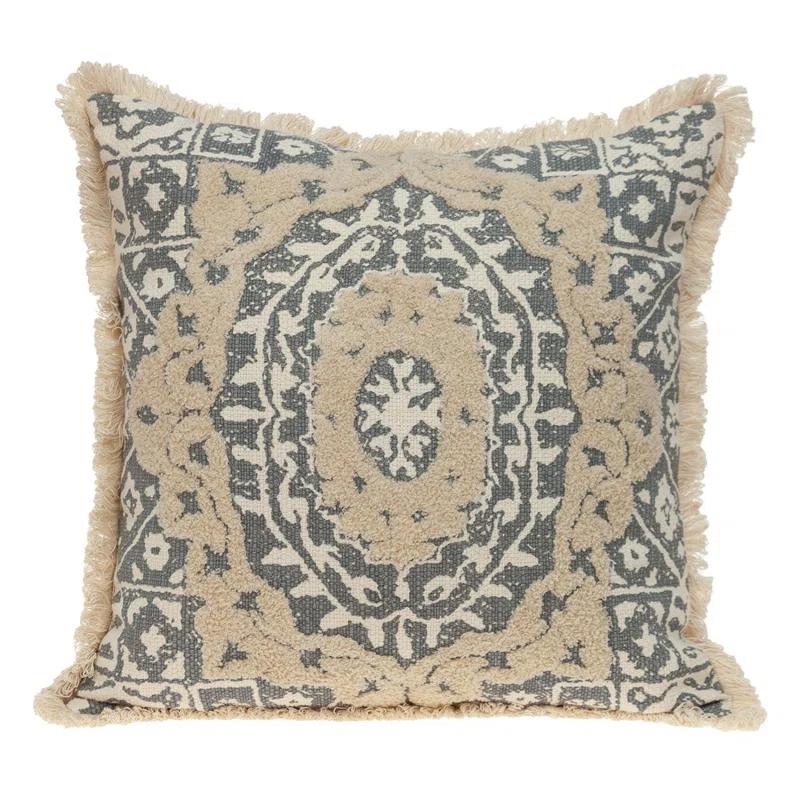 ZeaZu Abstract Cotton Throw Pillow