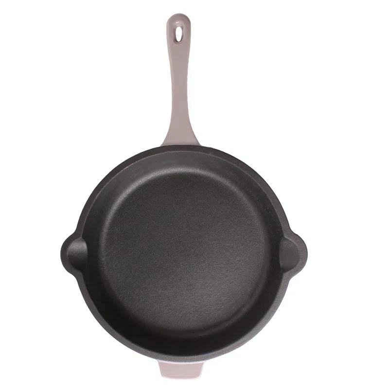BergHOFF BergHOFF Neo 5Pc Cast Iron Set: 5Qt and 8Qt Covered Dutch Ovens and 10" Fry Pan