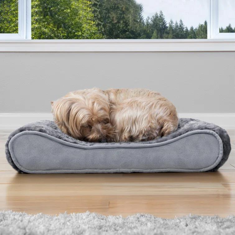 FurHaven Ultra Plush Luxe Lounger Orthopedic Foam Contour Dog Bed