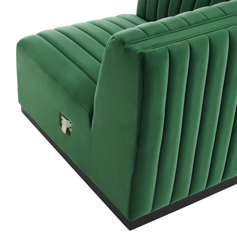ESTETICA FURNITURE Modway Conjure Channel Tufted Performance Velvet 5-Piece Sectional
