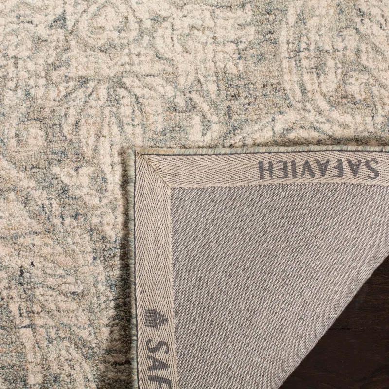 Rosemarie Abstract Handmade Tufted Wool Gray/Ivory Area Rug
