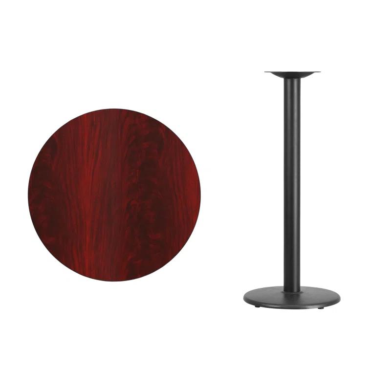 Flash Furniture Carrus 24'' Round Laminate Table Top with 18'' Round Bar Height Table Base