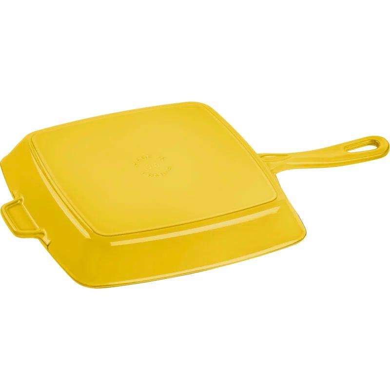 Staub 12" Citron Enameled Cast Iron Square Grill Pan