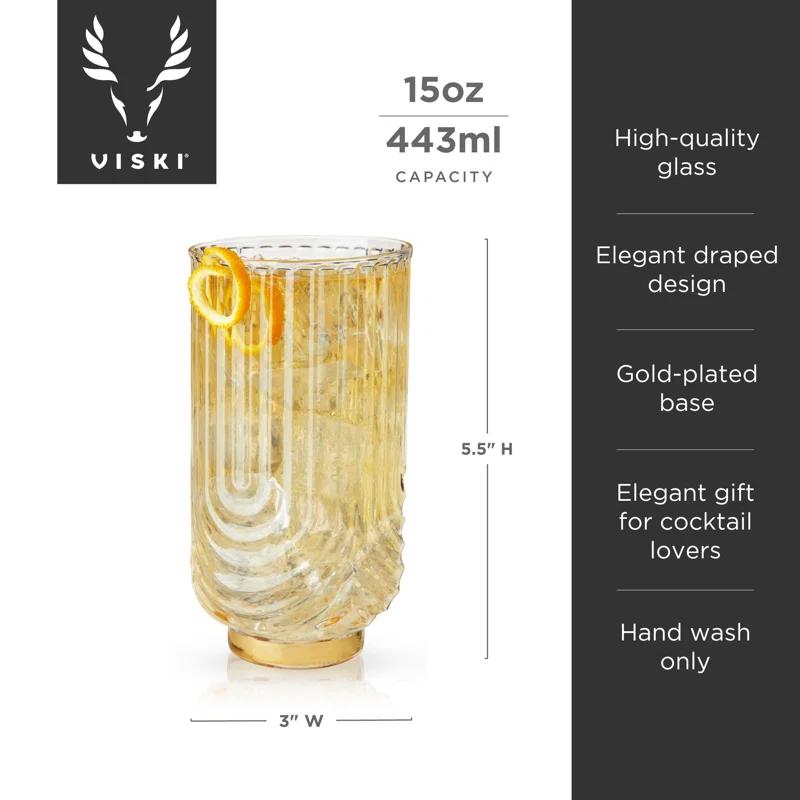 Viski Gatsby Highball Glasses