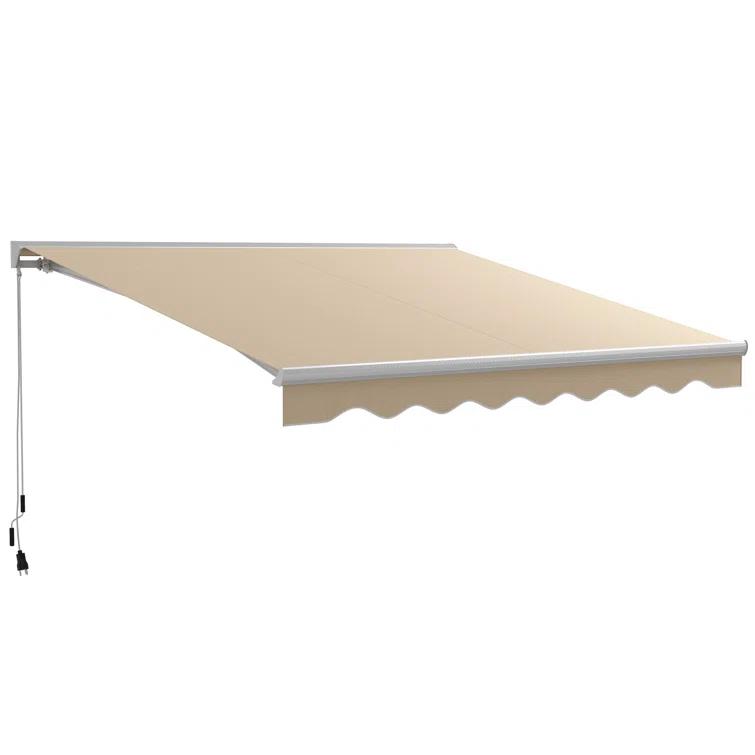 Outsunny Outsunny Polyester Cover Retractable Patio Awning