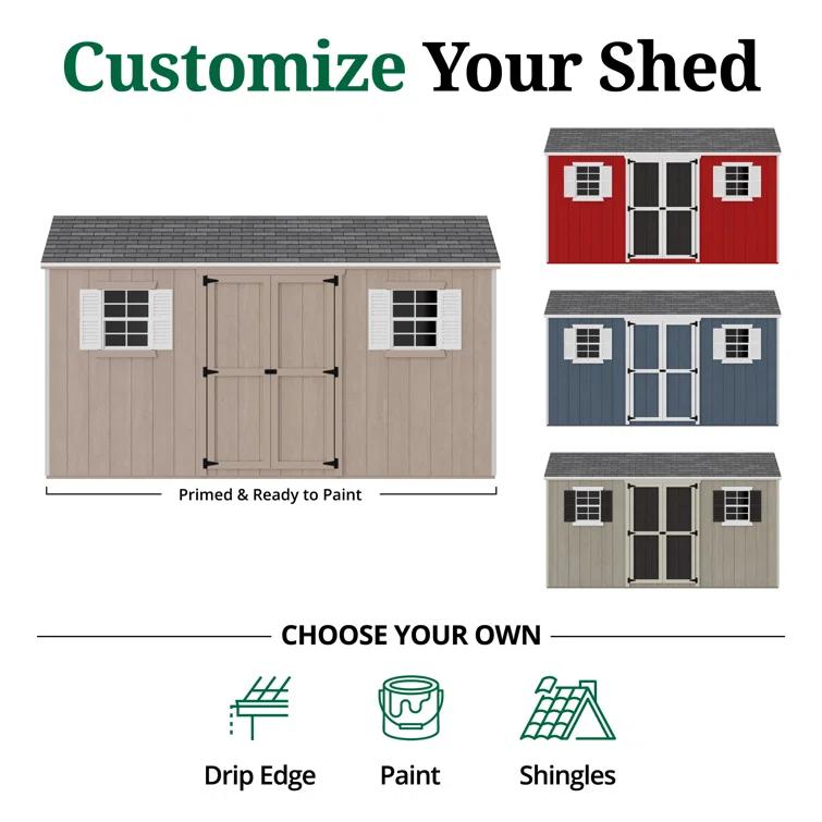 Little Cottage Co. Value Workshop Outdoor Wood Storage Shed