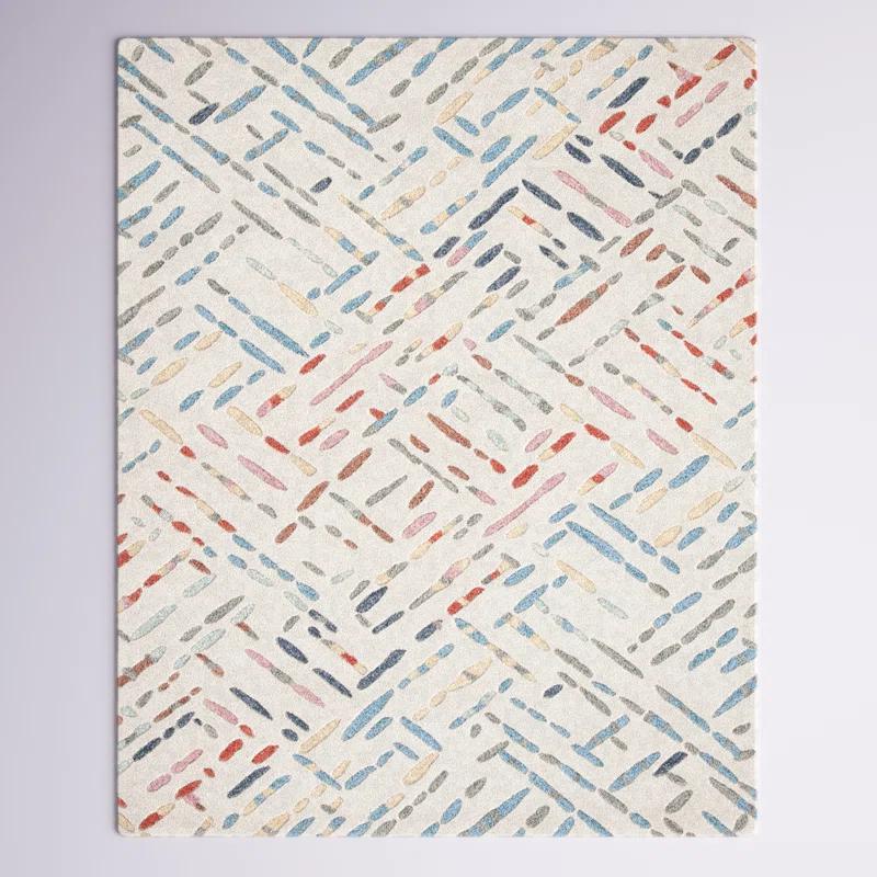 Charters Towers Abstract Handmade Tufted Wool Area Rug