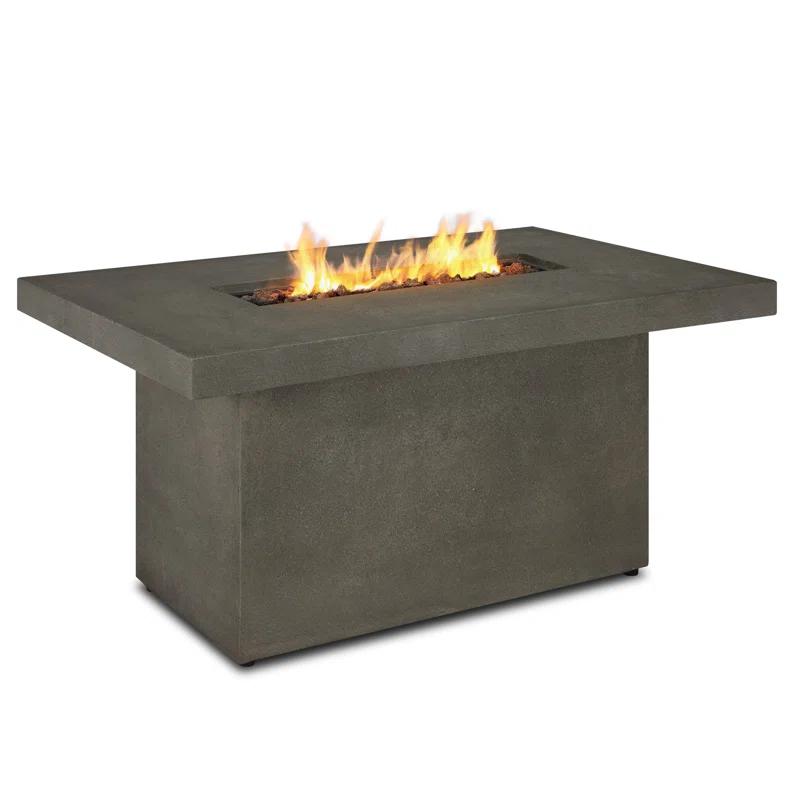 Ventura Rectangle Chat Height Gas Fire Table by Real Flame