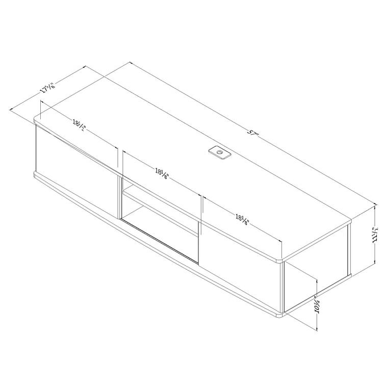 South Shore Agora Floating TV Stand for TVs up to 65"