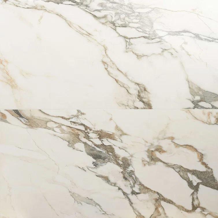 Bond Tile 24" x 47" Polished Marble Look Porcelain Floor and Wall Tile (15.5 Sq. Ft. / Case)